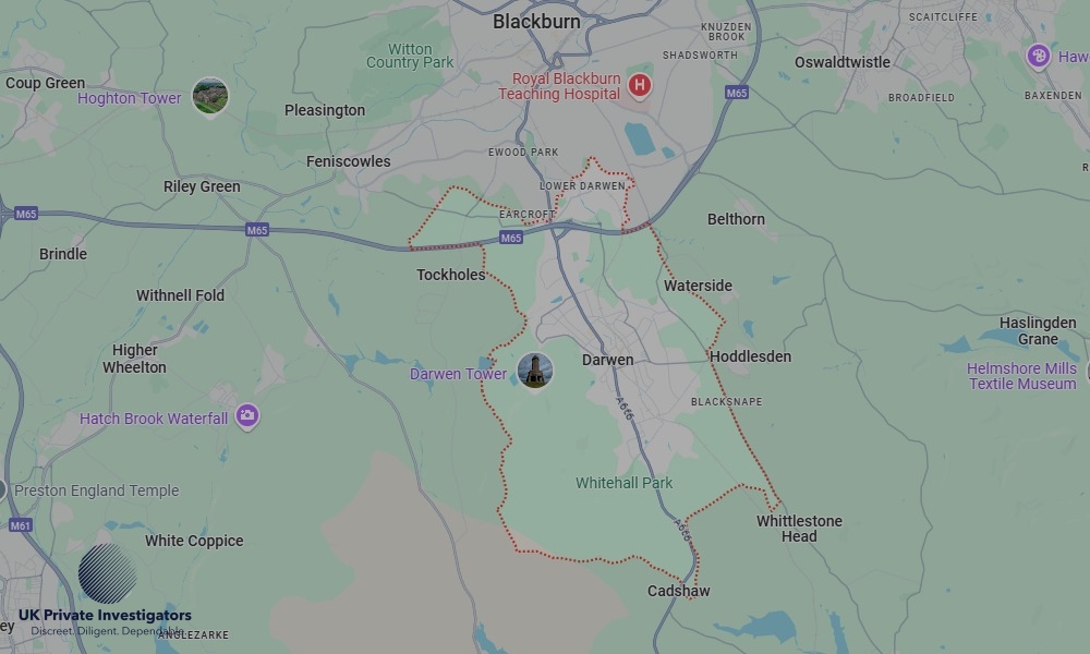 UK Private Investigators - Areas our detectives operate in Darwen