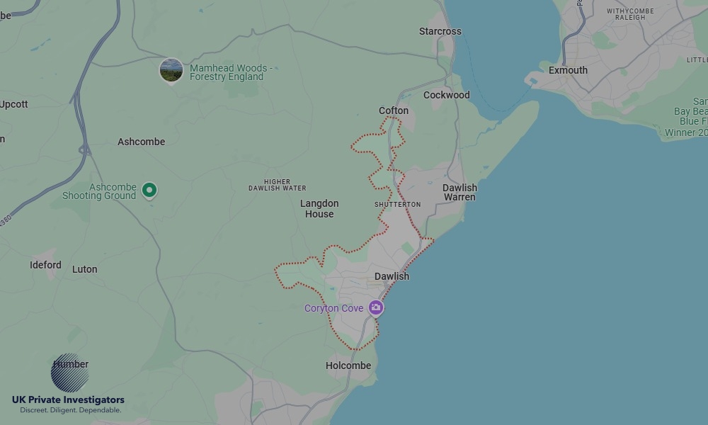 UK Private Investigators - Areas our detectives operate in Dawlish