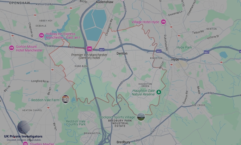 UK Private Investigators - Areas our detectives operate in LoDentonndon