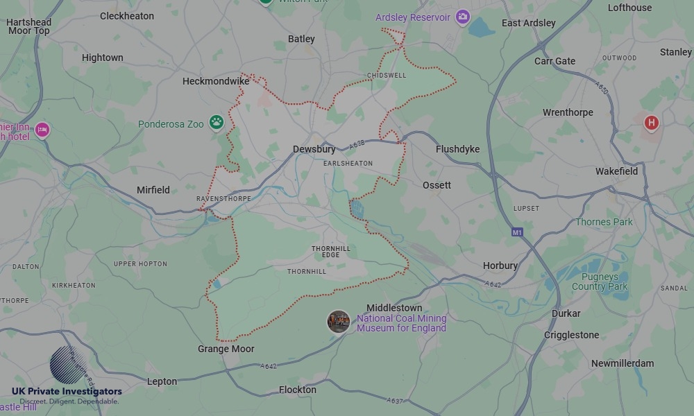 UK Private Investigators - Areas our detectives operate in LoDewsburyndon