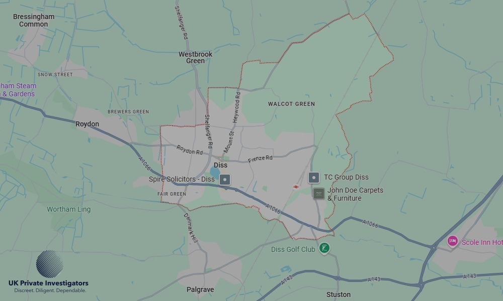 UK Private Investigators - Areas our detectives operate in Diss