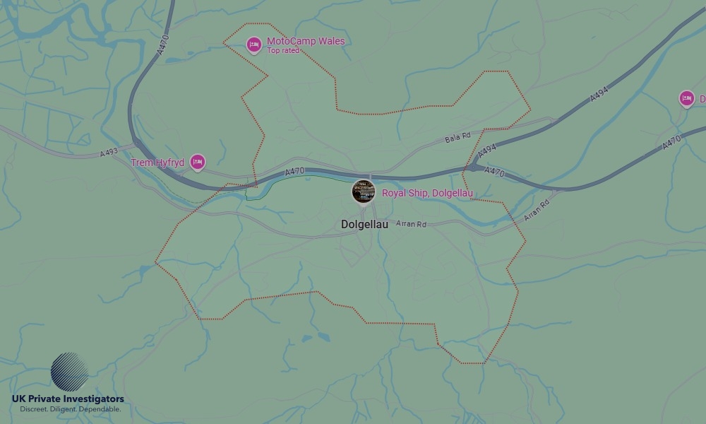 UK Private Investigators - Areas our detectives operate in Dolgellau