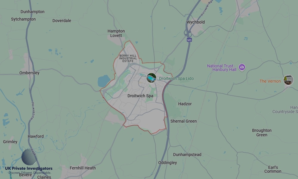 UK Private Investigators - Areas our detectives operate in Droitwich Spa