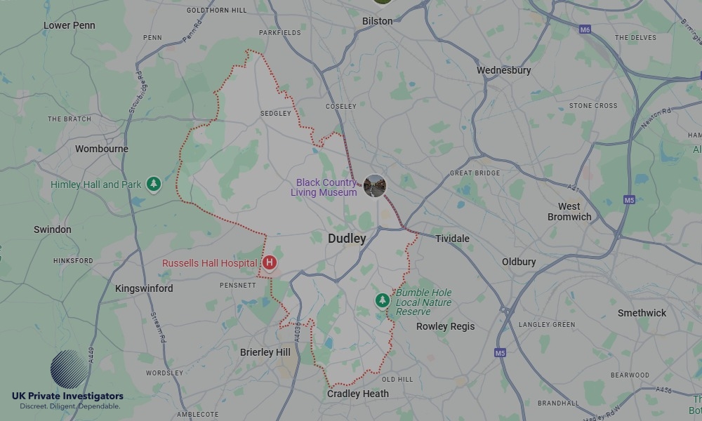 UK Private Investigators - Areas our detectives operate in LoDudleyndon