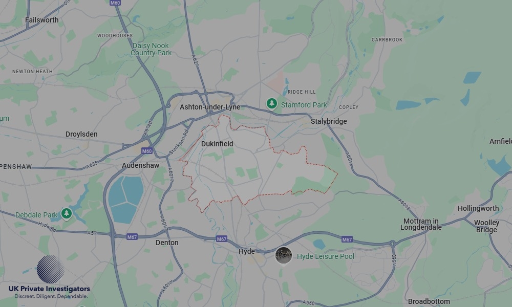 UK Private Investigators - Areas our detectives operate in Dukinfield