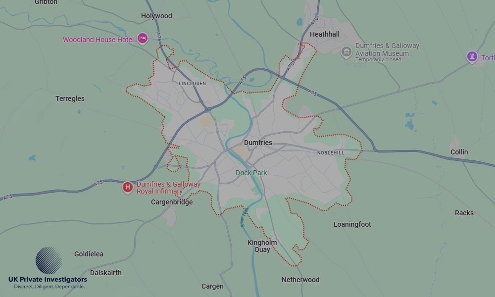 UK Private Investigators - Areas our detectives operate in LoDumfriesndon
