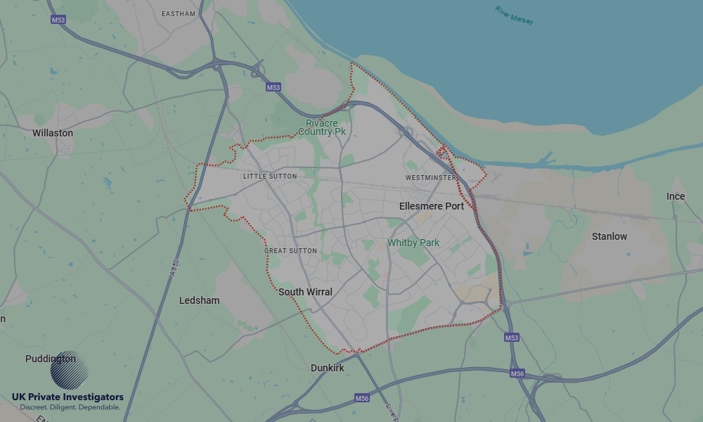 UK Private Investigators - Areas our detectives operate in LoEllesmere Portndon