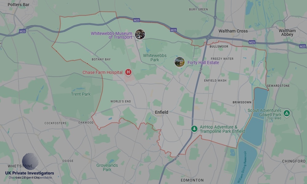 UK Private Investigators - Areas our detectives operate in Enfield Town