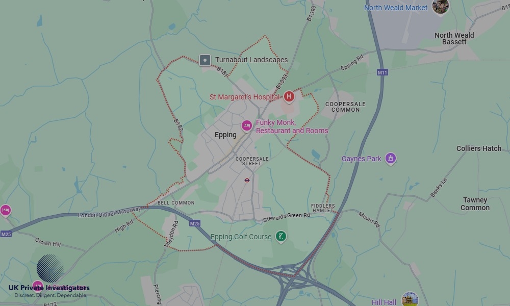 UK Private Investigators - Areas our detectives operate in Epping