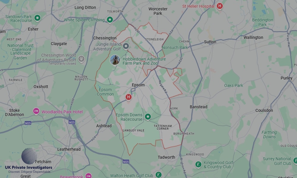 UK Private Investigators - Areas our detectives operate in LoEpsomndon