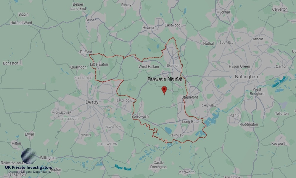 UK Private Investigators - Areas our detectives operate in Erewash