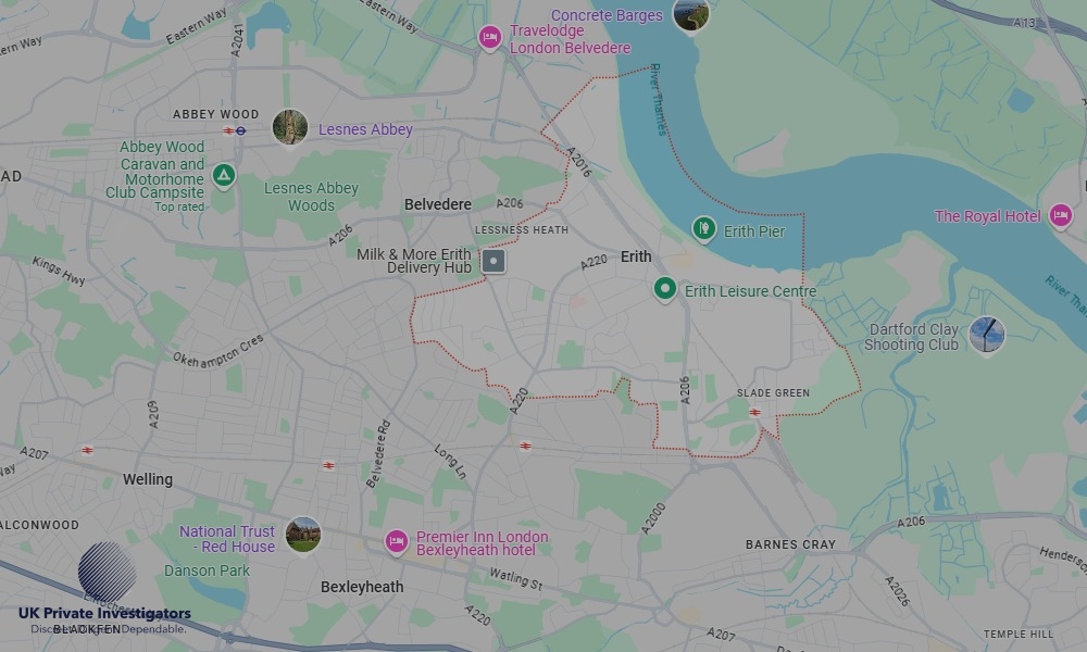 UK Private Investigators - Areas our detectives operate in Erith