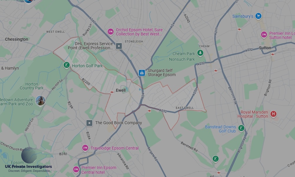 UK Private Investigators - Areas our detectives operate in LoEwellndon