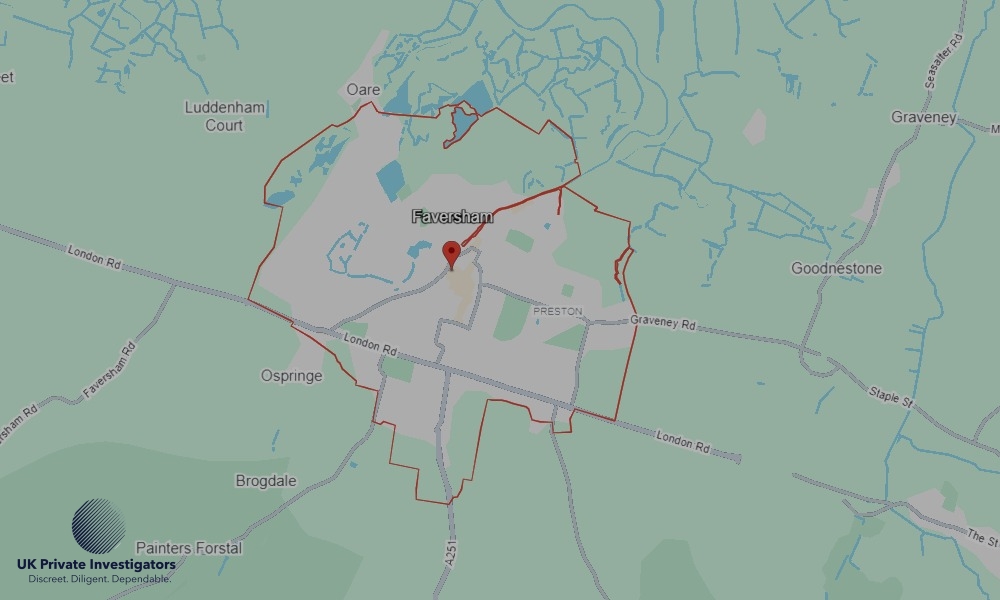 UK Private Investigators - Areas our detectives operate in Faversham