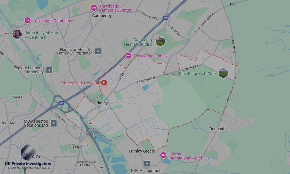 UK Private Investigators - Areas our detectives operate in Frimley