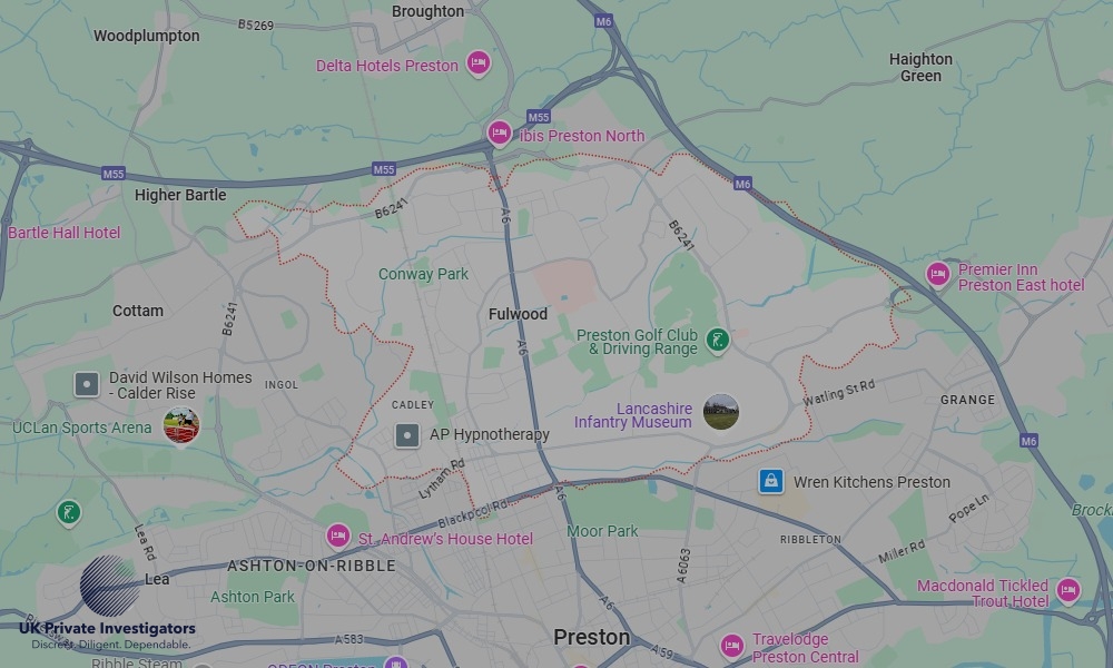 UK Private Investigators - Areas our detectives operate in LoFulwoodndon