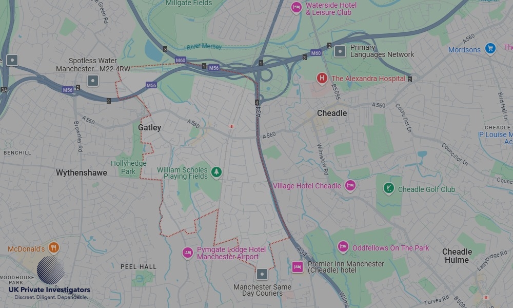 UK Private Investigators - Areas our detectives operate in Gatley