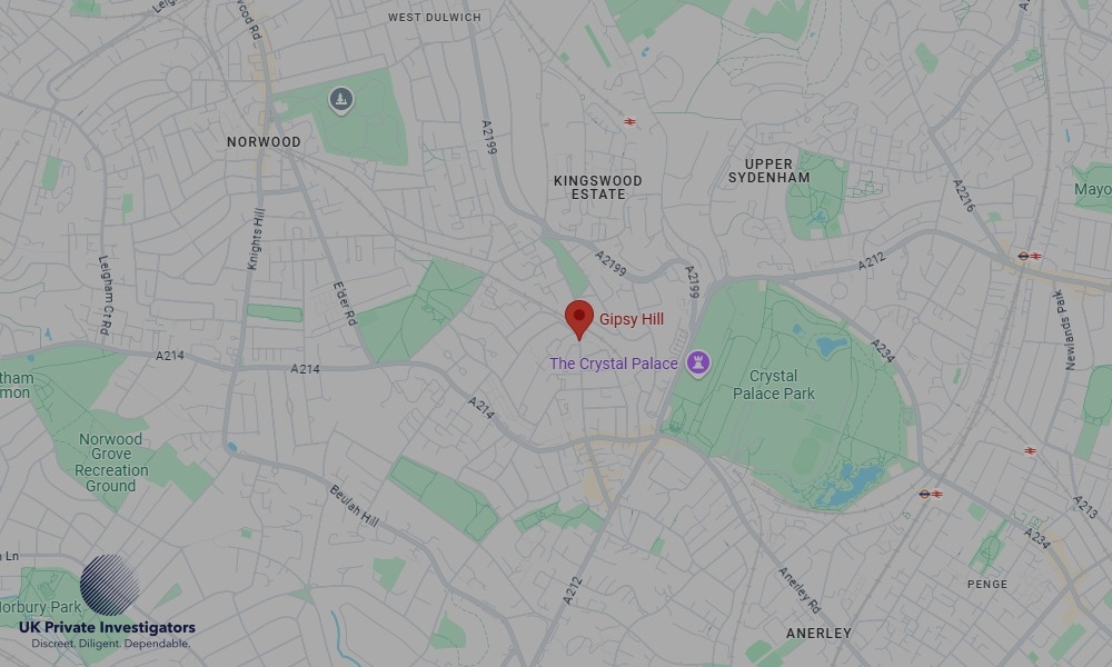 UK Private Investigators - Areas our detectives operate in Gipsy Hill
