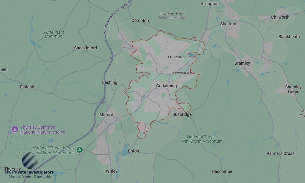 UK Private Investigators - Areas our detectives operate in Godalming