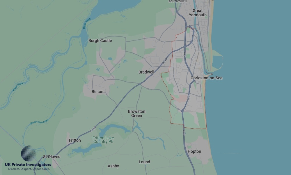 UK Private Investigators - Areas our detectives operate in Gorleston-on-Sea