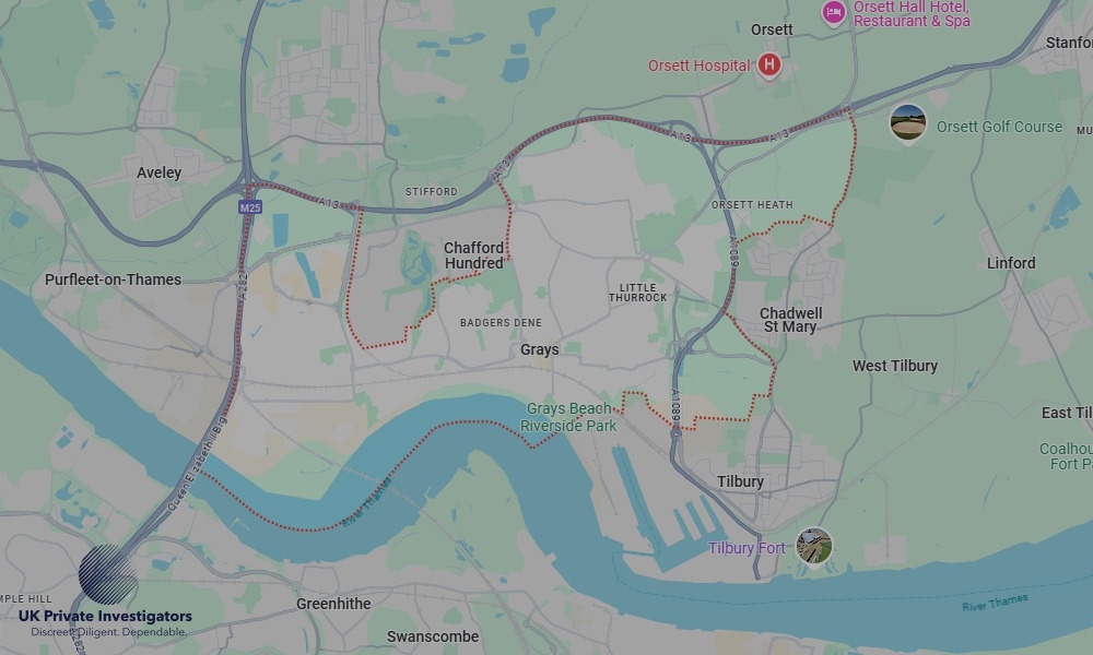 UK Private Investigators - Areas our detectives operate in LoGraysndon