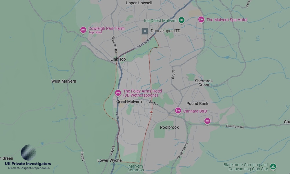 UK Private Investigators - Areas our detectives operate in LoGreat Malvernndon