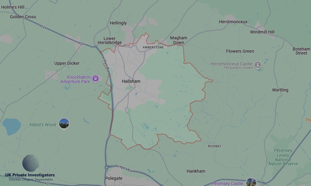 UK Private Investigators - Areas our detectives operate in Hailsham