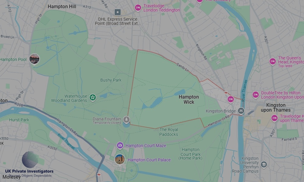 UK Private Investigators - Areas our detectives operate in Hampton Wick