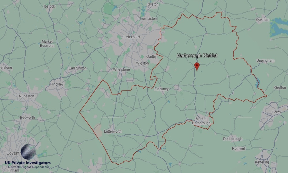 UK Private Investigators - Areas our detectives operate in Harborough