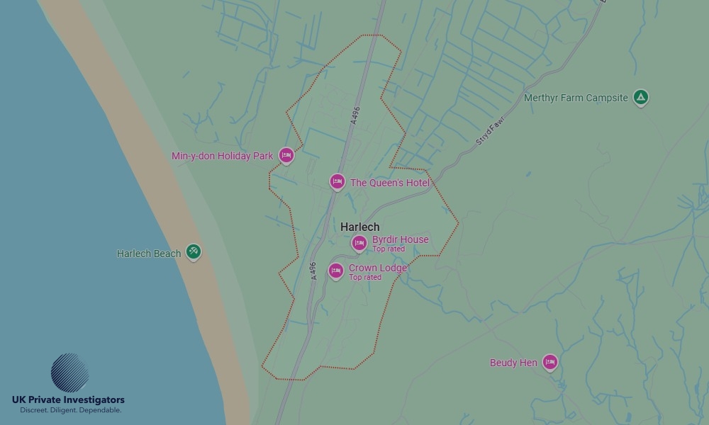UK Private Investigators - Areas our detectives operate in Harlech