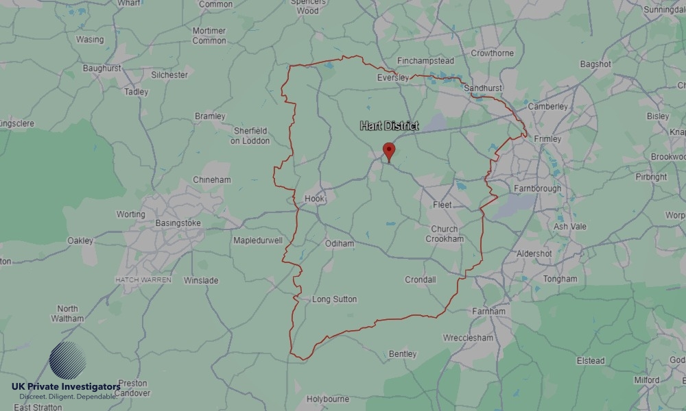 UK Private Investigators - Areas our detectives operate in Hart