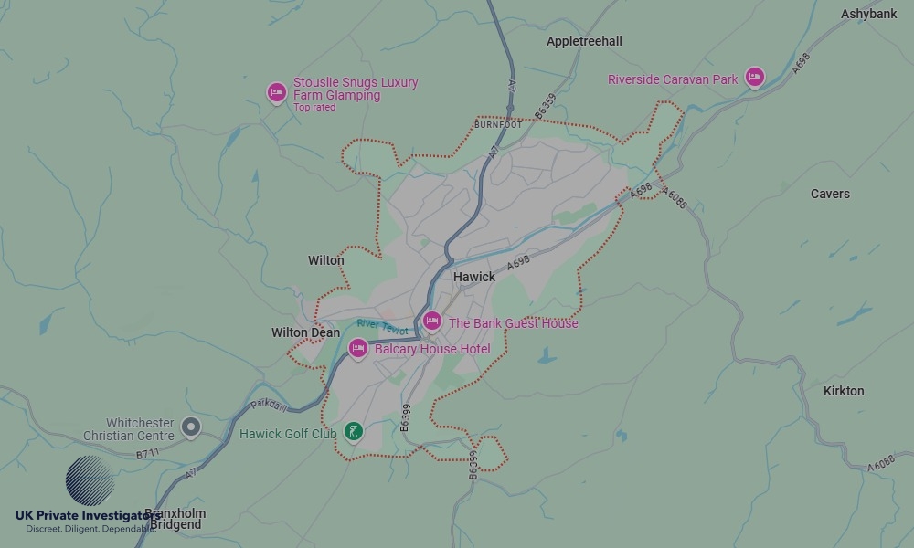 UK Private Investigators - Areas our detectives operate in Hawick