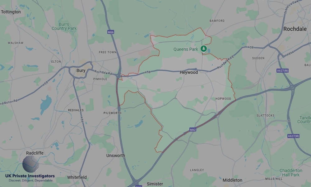 UK Private Investigators - Areas our detectives operate in Haywood