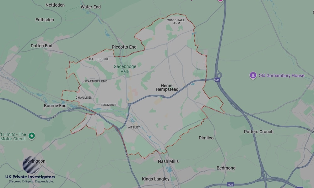 UK Private Investigators - Areas our detectives operate in LoHemel Hempsteadndon