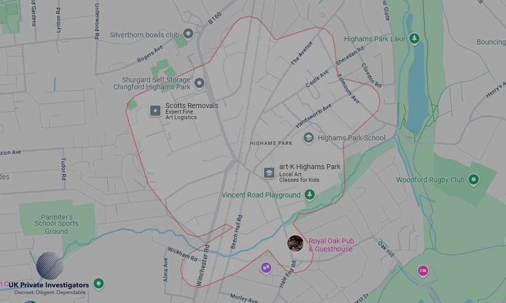 UK Private Investigators - Areas our detectives operate in Highams Park