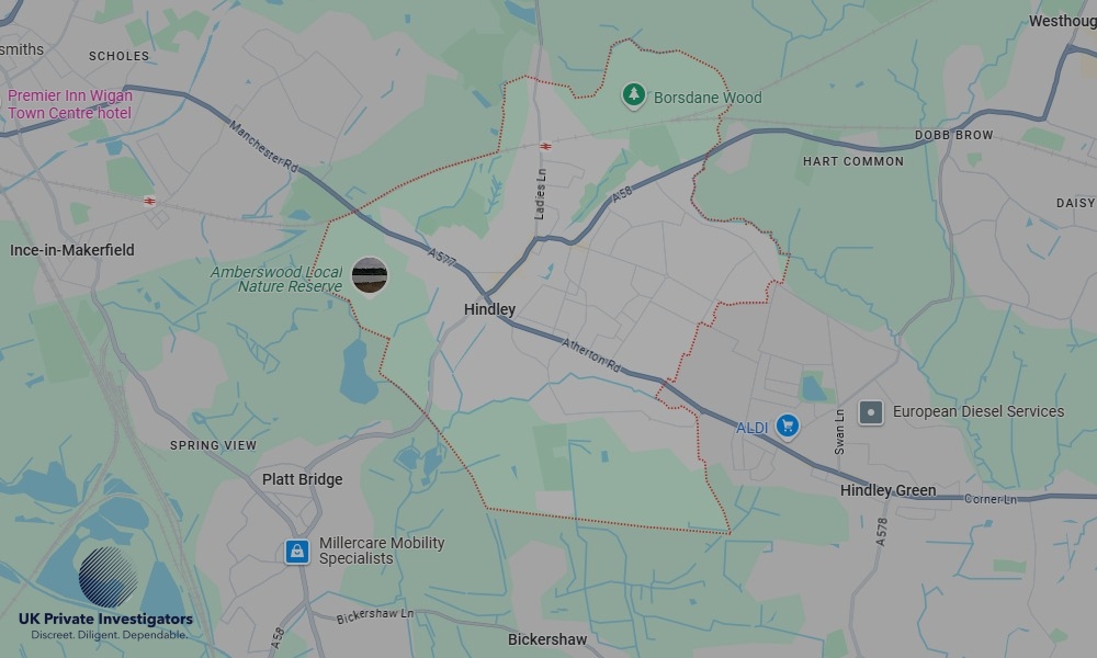 UK Private Investigators - Areas our detectives operate in Hindley