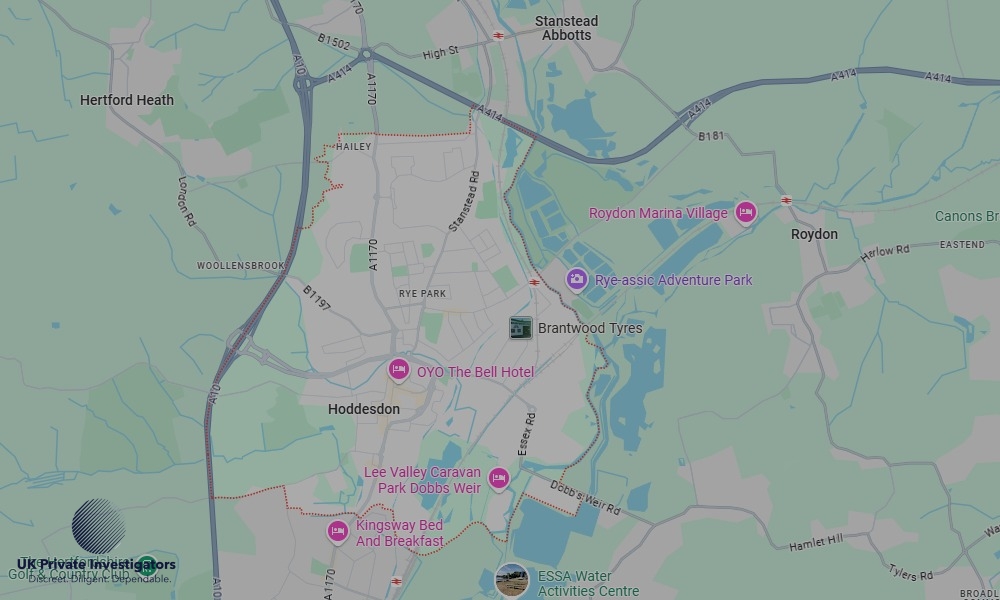 UK Private Investigators - Areas our detectives operate in LoHoddesdonndon