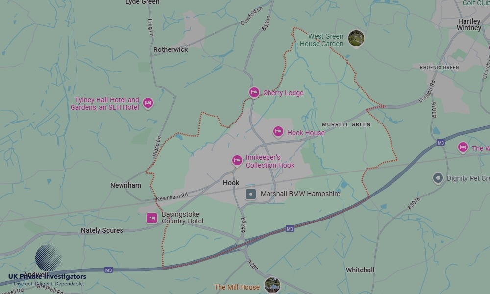 UK Private Investigators - Areas our detectives operate in Hook