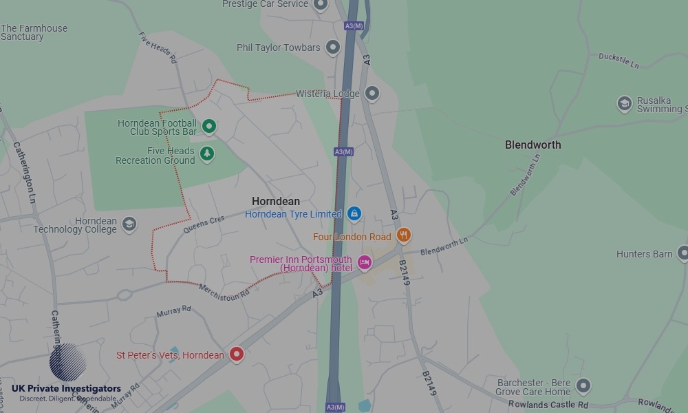 UK Private Investigators - Areas our detectives operate in LoHorndeanndon