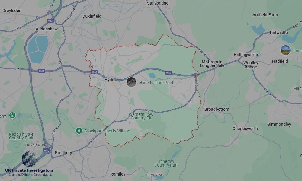 UK Private Investigators - Areas our detectives operate in LoHydendon