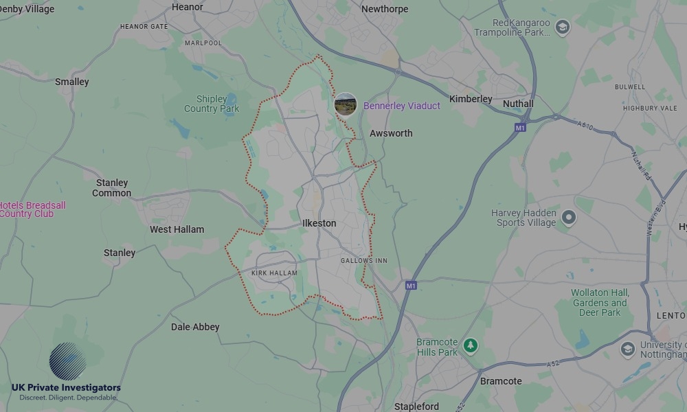UK Private Investigators - Areas our detectives operate in LoIlkestonndon