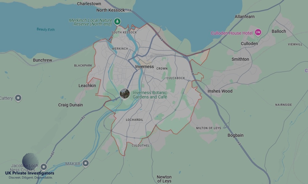 UK Private Investigators - Areas our detectives operate in LoInvernessndon