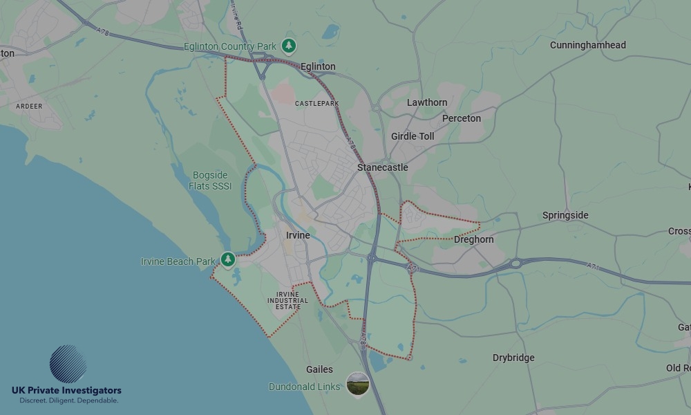 UK Private Investigators - Areas our detectives operate in LoIrvinendon
