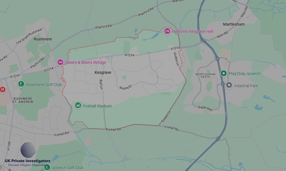 UK Private Investigators - Areas our detectives operate in Kesgrave