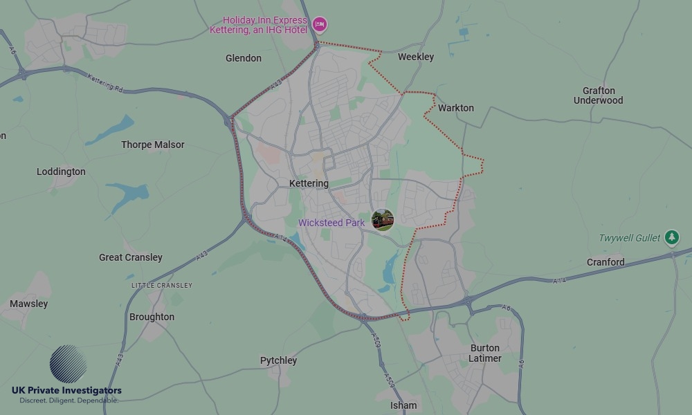 UK Private Investigators - Areas our detectives operate in LoKetteringndon