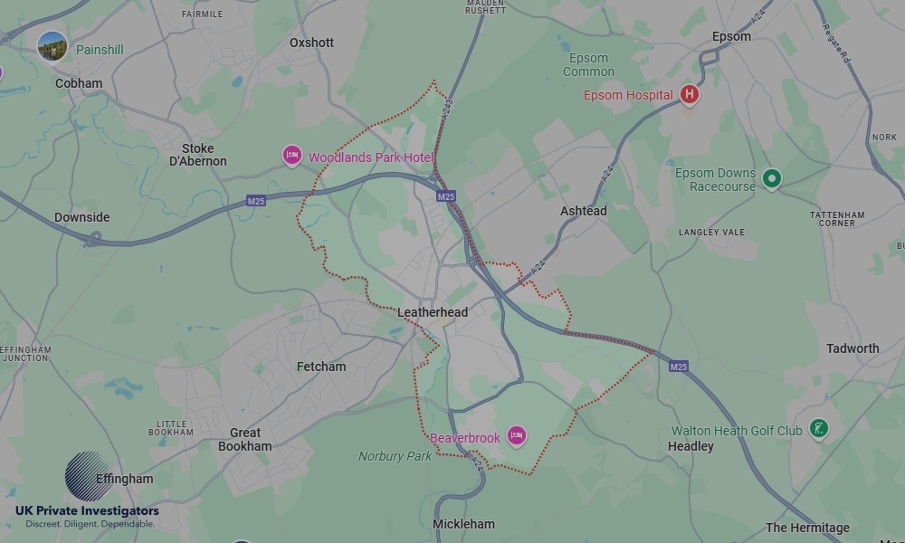 UK Private Investigators - Areas our detectives operate in LoLeatherheadndon