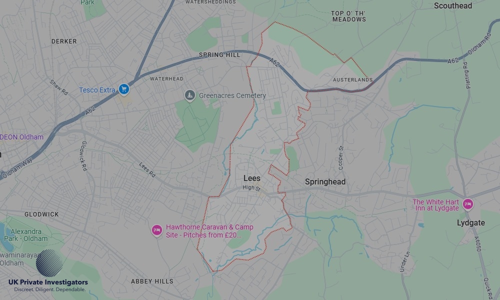 UK Private Investigators - Areas our detectives operate in Lees