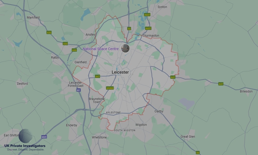 UK Private Investigators - Areas our detectives operate in LoLeicesterndon