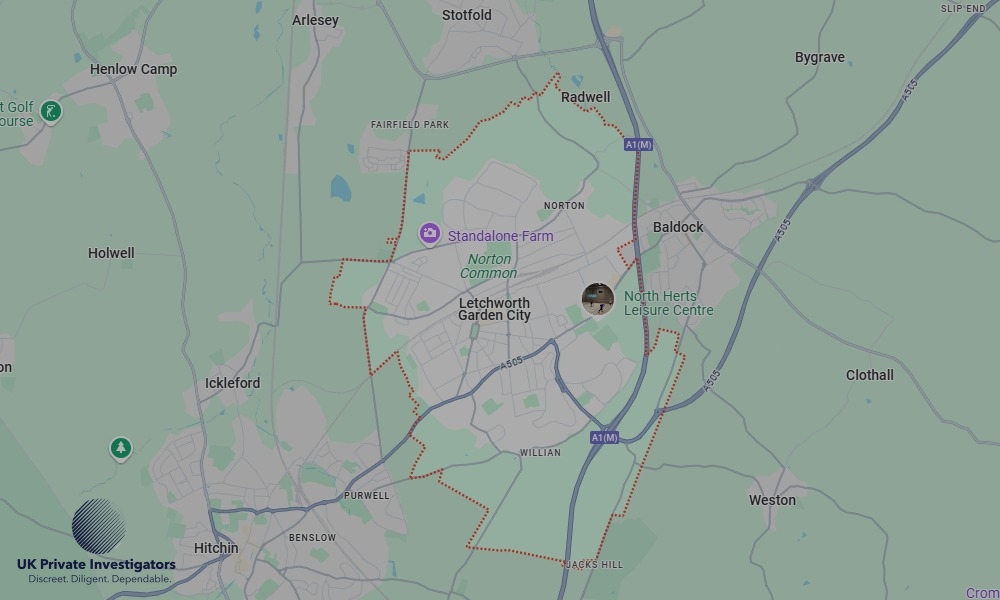 UK Private Investigators - Areas our detectives operate in Letchworth