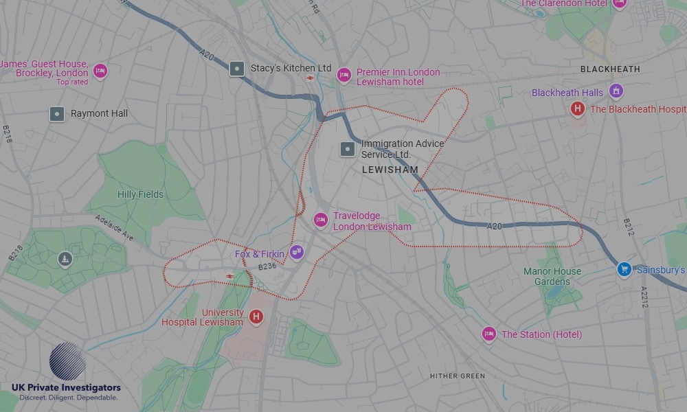UK Private Investigators - Areas our detectives operate in Lewisham